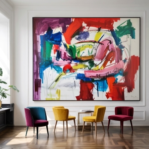 Premium---XXL-Galerie-Rahmen---Lila---Expressionismus-Abstrakt--by-Felix-von-Altersheim