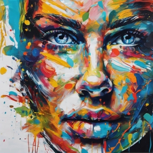 Hommage-Splash-Female-03-90-cm-x-90-cm-Leinwand