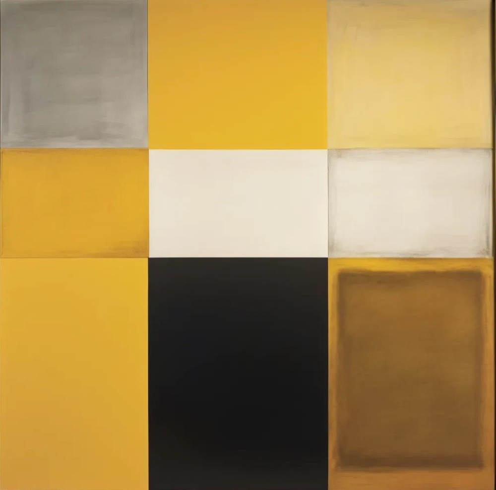 Bild 1 von Geometrie-  Bauhaus - Abstrakt - M31  / (Größe) 100x100 cm 2 cm Leinwand gespiegelt