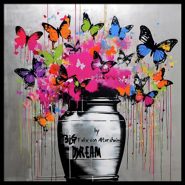 Bild 1 von Silber Edition Butterfly 01- Pigmentdruck auf Silber Alu/gerahmt Auflage 10/10