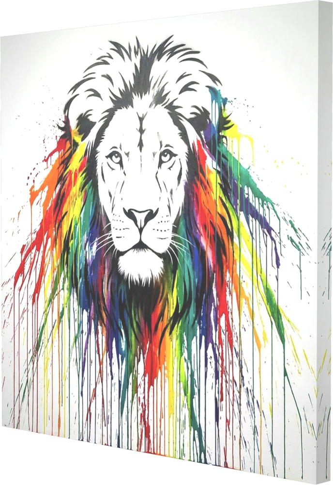 Bild 1 von König der Tiere - Löwe Splash Street Art Style 1 x verfügbar