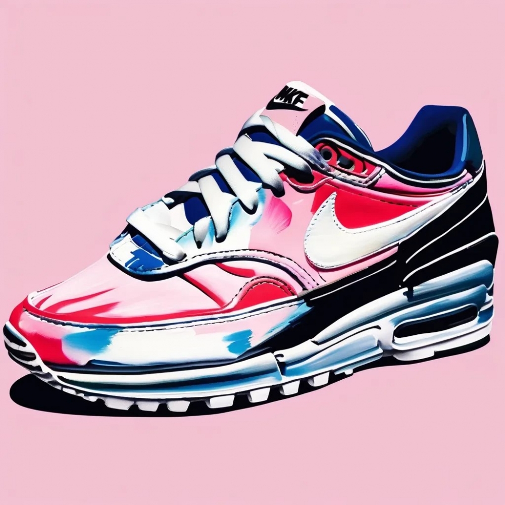 Bild 1 von Hommage Air - Schuh Klassiker Art 47 by Team W 32  / (Größe) 80 cm x 80 cm Gallery Print/Acrylglas/Alu Dibond/Fotopapier inkl. Halterungen vormontiert