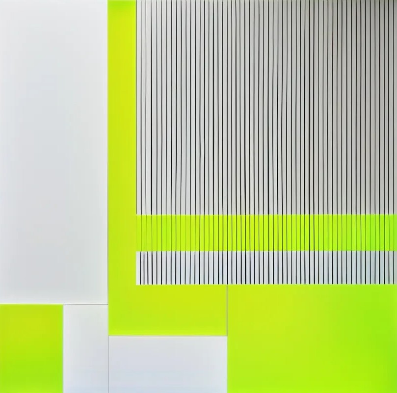 Bild 1 von Geometrie-  Bauhaus - Abstrakt - M38  / (Größe) 90x90 cm 2 cm Leinwand gespiegelt