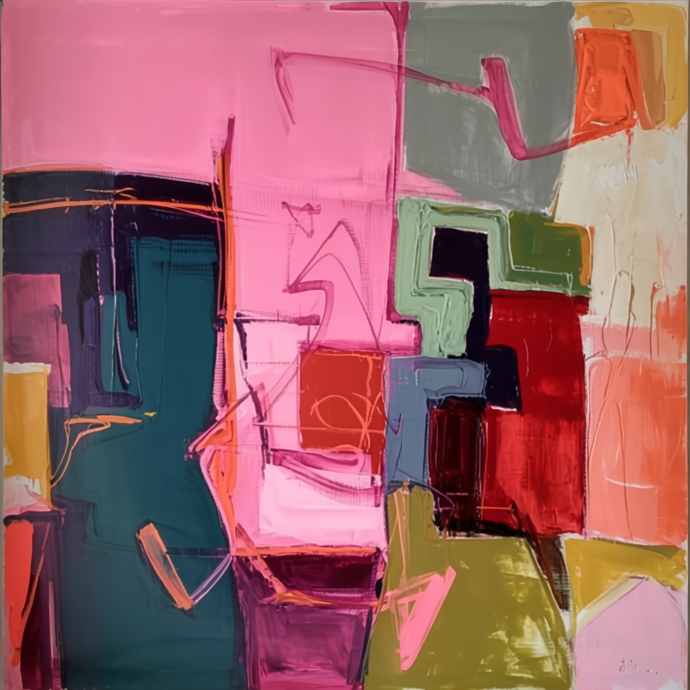 Bild 1 von Minimalismus Abstrakt gerahmt weiss - Premium Expressionismus Abstrakt  by Felix von Altersheim