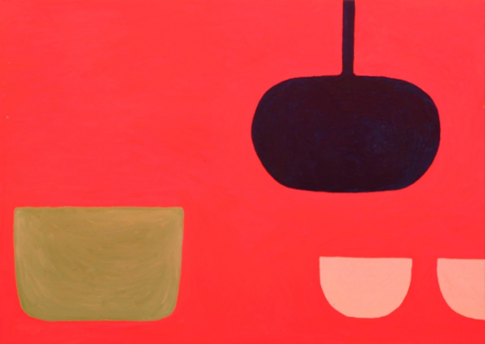 Bild 1 von Abstrakt Bauhaus 04 Rot  by  Felix von Altersheim  / (Größe) 120 cm x 80 cm 5 mm Acrylglas XT weiss/kaschiert 100 % inkl. Halterungen beigelegt