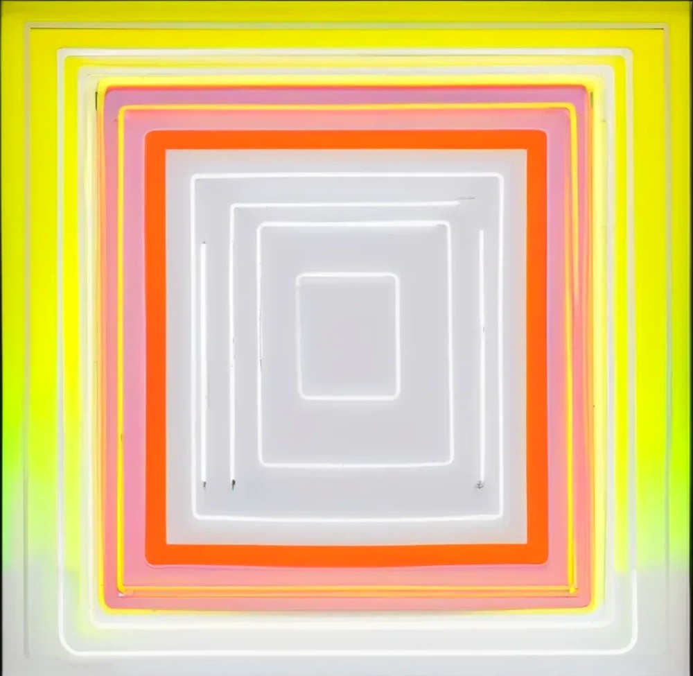 Bild 1 von Geometrie-  Bauhaus - Abstrakt - M41  / (Größe) 110x110 cm 2 cm Leinwand gespiegelt