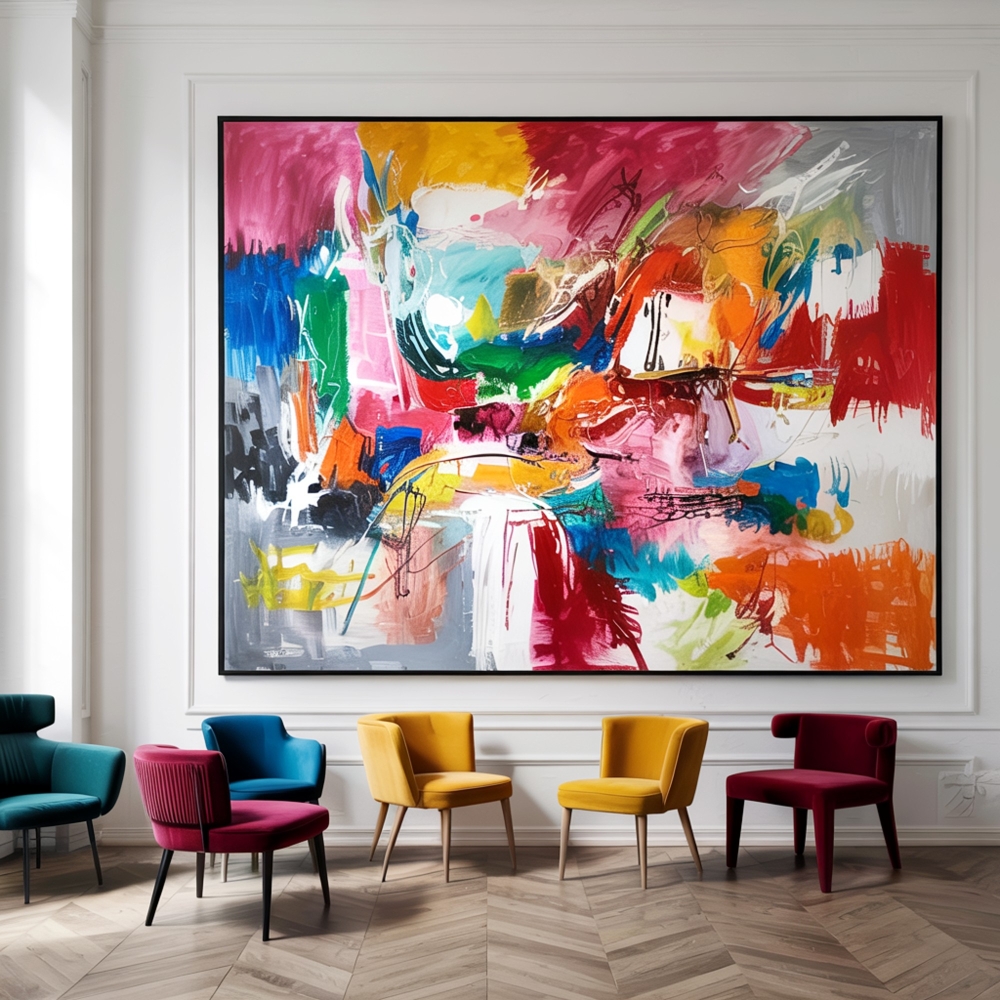 Bild 1 von Premium - XXL Galerie Rahmen - Rainbow - Expressionismus Abstrakt  by Felix von Altersheim
