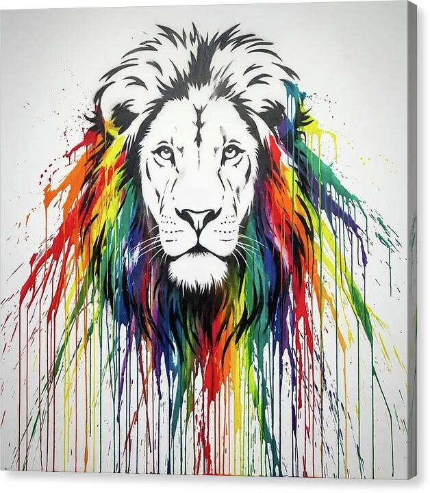 Bild 1 von Einzelstück! - König der Tiere - Löwe Splash Street Art Style