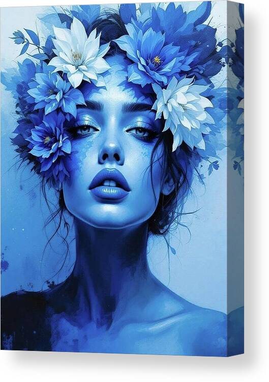 Bild 1 von Abstrakte Weibliche Portrait - Farbe Blau Flora 13