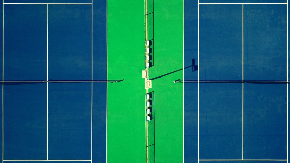 Bild 1 von Tennis - Court Motiv Blau US Open 02 by Felix von Altersheim