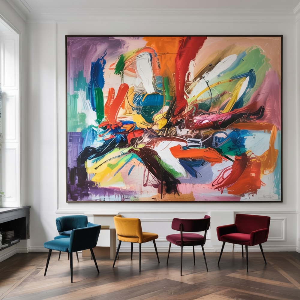 Bild 1 von Premium - XXL Galerie Rahmen - Vibrant - Naive Expressionismus Abstrakt