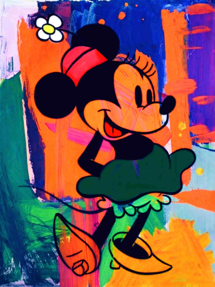 Bild 1 von Motiv Minnie Abstrakt Game by Felix von Altersheim  / (Größe) 90 cm x 120 cm 5 mm Acrylglas XT weiss/kaschiert 100 % inkl. Halterungen beigelegt