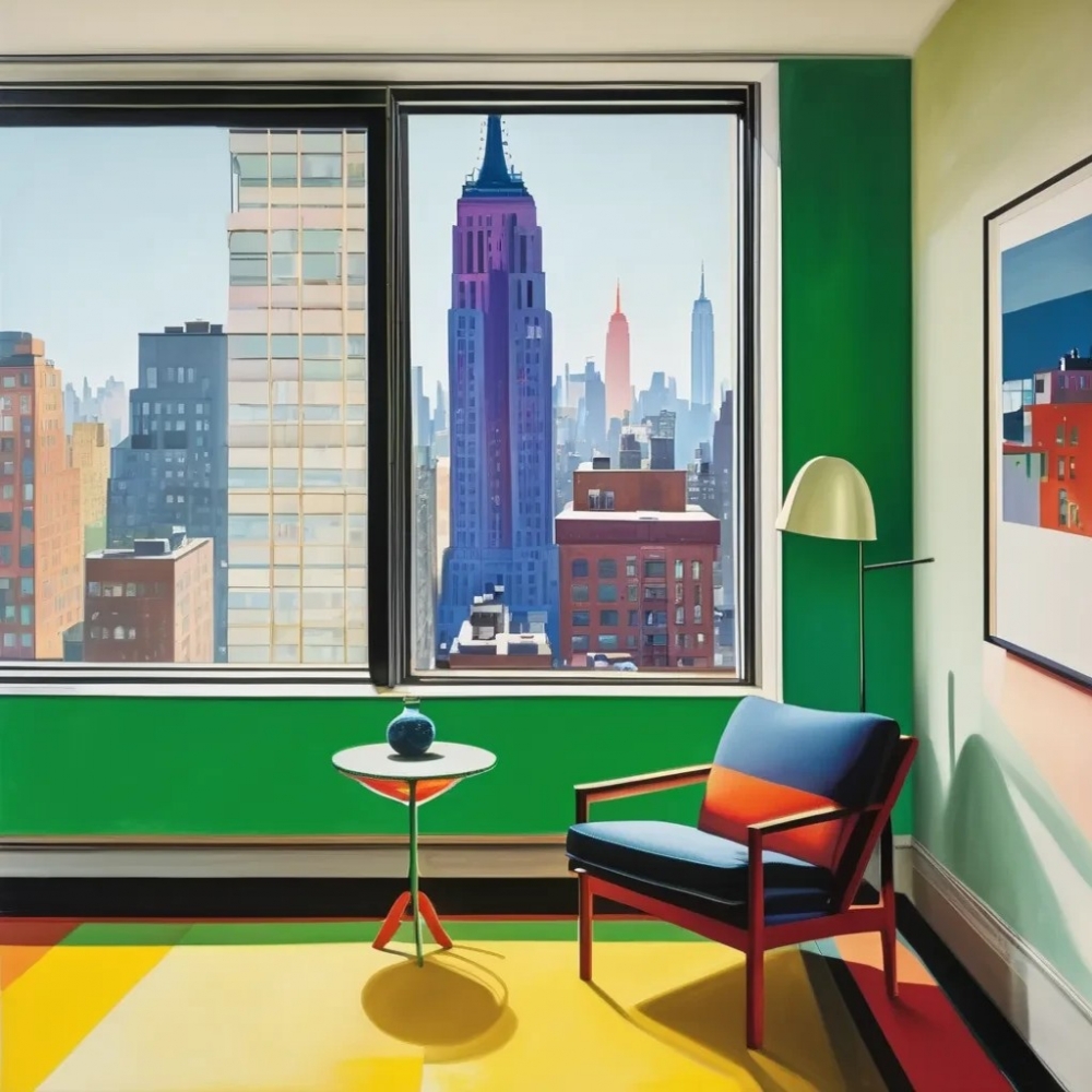 Bild 1 von Ausblick New York City - Art Deco - Design Klassiker - Bauhaus 11 by Team W 32  / (Größe) Du hast einen anderen Wunsch? Schreib uns eine Nachricht! Dein Wandbild erhältlich ab: