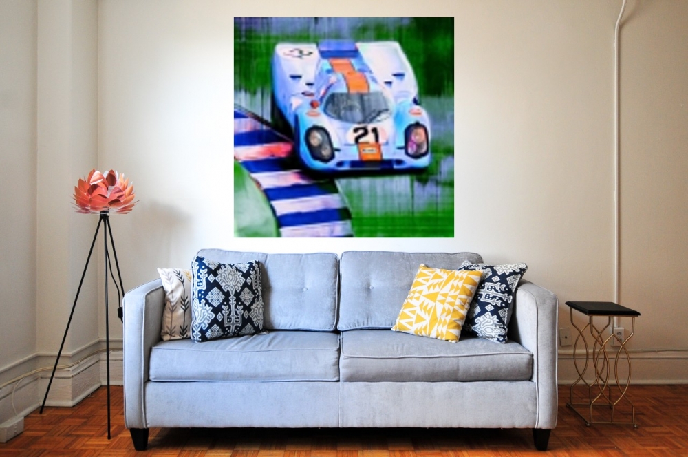 Bild 1 von Motiv Steve McQueen - Gulf - Blurred Game by Felix von Altersheim  / (Größe) 40 cm x 40 cm 250 g Fotopapier matt