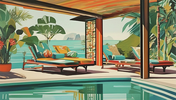 Bild 1 von XXL Leinwände bis 180x100 cm - Mid Century - Bauhaus  - Thailand 03 Team W 32 Gallery  / (Größe) 140 cm x 80 cm 3 mm Alu Dibond matt inkl. Halterungen beigelegt