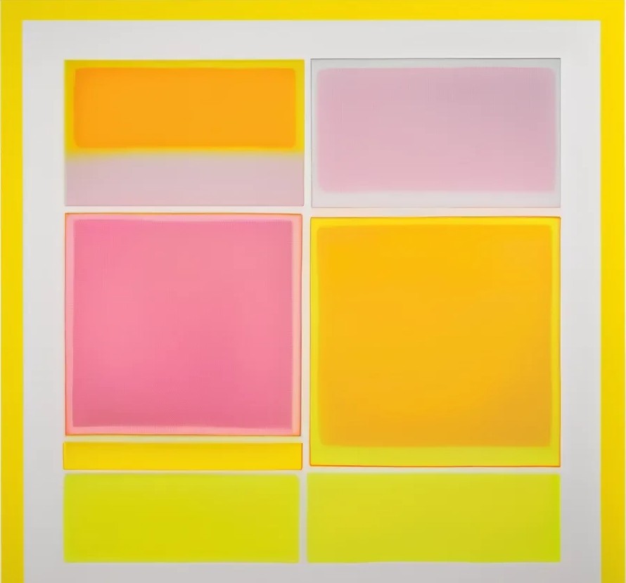 Bild 1 von Geometrie-  Bauhaus - Abstrakt - M60  / (Größe) 80x80 cm 2 cm Leinwand gespiegelt