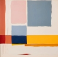 Bild 1 von Interior Farbfeldermalerei Bauhaus - Abstrakt - M04  / (Größe) 60x60 cm 2 cm Leinwand gespiegelt