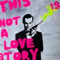 Bild 1 von Motiv James Bond This is not an love Story - Pink – by Felix von Altersheim  / (Größe) 80 cm x 80 cm 3 mm Silber Alu gebürstet inkl. Halterungen beigelegt