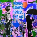 Bild 2 von Motiv Never give up -Blau- Banksy Hommage by Felix von Altersheim