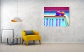 Bild 3 von Motiv Swimming Pool Bauhaus 04 by Felix von Altersheim  / (Größe) 160 cm x 120 cm 5 mm Acrylglas XT weiss/kaschiert 100 % inkl. Halterungen beigelegt