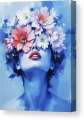 Bild 2 von Abstrakte Weibliche Portrait - Farbe Blau Flora 12