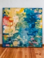 Bild 11 von Ocean Blue Summer Abstrakt Nr. 1  / (Größe) 100x100 cm 2 cm Leinwand gespiegelt