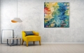 Bild 5 von Ocean Blue Summer Abstrakt Nr. 1  / (Größe) 120x120 cm 2 cm Leinwand gespiegelt