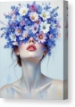 Bild 2 von Abstrakte Weibliche Portrait - Farbe Blau Flora 10