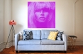 Bild 3 von Motiv Brigitte  Lila  by Felix von Altersheim  / (Größe) 80 cm x 80 cm 3 mm Alu Dibond inkl. Halterungen beigelegt