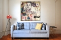 Bild 2 von Motiv Audrey Hepburn vs. James Bond Collage  by Felix von Altersheim  / (Größe) 100 cm x 100 cm 3 mm Alu Dibond inkl. Halterungen beigelegt