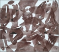 WV-Nr: 2020-04 ''auf der Suche'' 2020, 70 x 80 cm, Acryl auf Leinwand