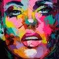 NIELLY, FRANCOISE. (1960). "Gabriela", Offsetdruck auf Leinwand, 2020.