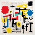 Einzelstück! Hommage an J.M. Basquiat  Urban Flora 04 95x95 cm