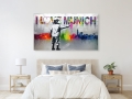Bild 3 von Hommage Banksy - Skyline -  I Love München  - Silber Edition