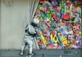 Hommage Banksy Little Boy 180 cm x 120 cm  XXL Version