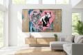 Bild 4 von Banksy Hommage Love Heart  Rabbit - 2 x verfügbar