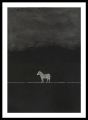 Bild 8 von Minimalismus Abstrakt einsamer winziger Zebra grau schwarz - Edition of 50