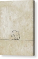 Bild 2 von Minimalismus Abstrakt einsamer winziger Elefant creme beige - Edition of 50