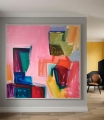 Bild 1 von Minimalismus Naive Abstrakt gerahmt weiss - Premium Expressionismus Abstrakt  by Felix von Alter
