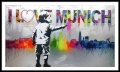 Bild 6 von Hommage Banksy - Skyline -  I Love München  - Silber Edition