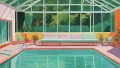 Bild 1 von XXL Leinwände bis 180x100 cm - Glas Pool Bauhaus 01 - Team W 32  / (Größe) 200 cm x 120 cm 3 mm Alu Dibond matt inkl. Halterungen beigelegt