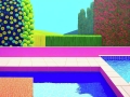 Bild 1 von Motiv Swimming Pool Bauhaus 03 by Felix von Altersheim  / (Größe) 60 cm x 50 cm 3 mm Alu Dibond inkl. Halterungen beigelegt