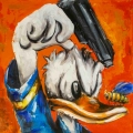 Bild 1 von Hommage Donald Duck Killing me Softlie 90 cm x 90 cm Leinwand