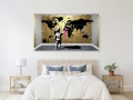 Bild 3 von Hommage Banksy - Weltkarte - Gold Brush 02