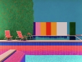 Bild 1 von Motiv Swimming Pool Bauhaus 01 by Felix von Altersheim  / (Größe) 60 cm x 50 cm 2 cm Leinwand gespiegelt