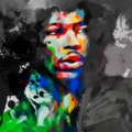 Motiv Jimi Hendrix Blurred Game by Felix von Altersheim