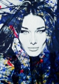 Bild 1 von Motiv Carla Bruni Expressive Blau by Felix von Altersheim