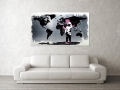 Bild 6 von Hommage Banksy - Weltkarte - Pink Brush 01