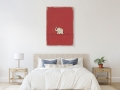 Bild 3 von Minimalismus Abstrakt einsamer winziger Elefant Rot - Edition of 50