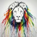 Bild 1 von Einzelstück! - König der Tiere - Löwe Splash Street Art Style